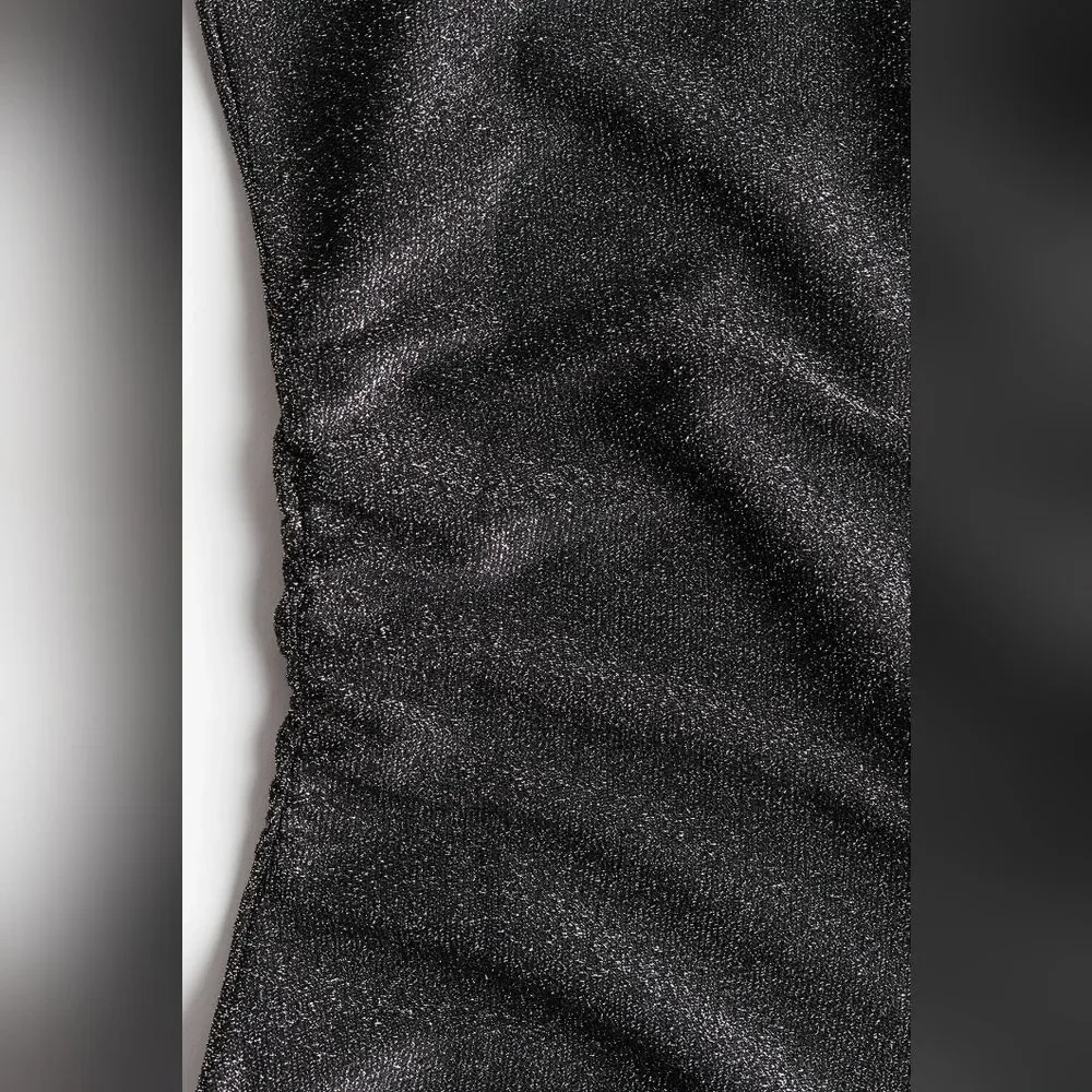 H&M Sparkling Silvery Black Mini Dress Size XL - Picture 13 of 13